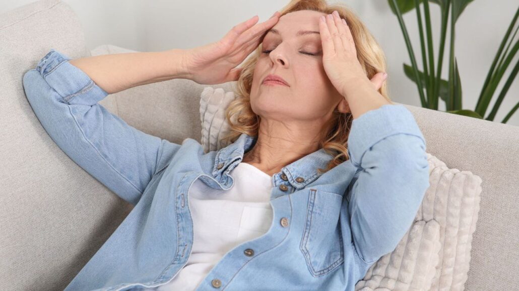 Close-up of acupuncture for wrinkles focusing on facial acupoints